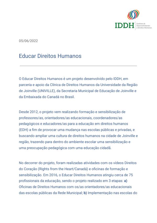 Educar Direitos Humanos