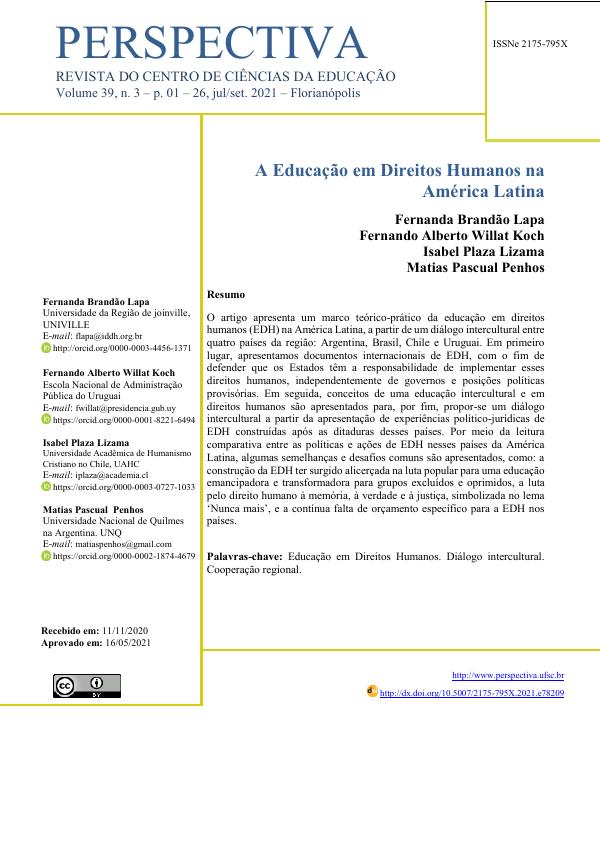 A Educação em Direitos Humanos na América Latina